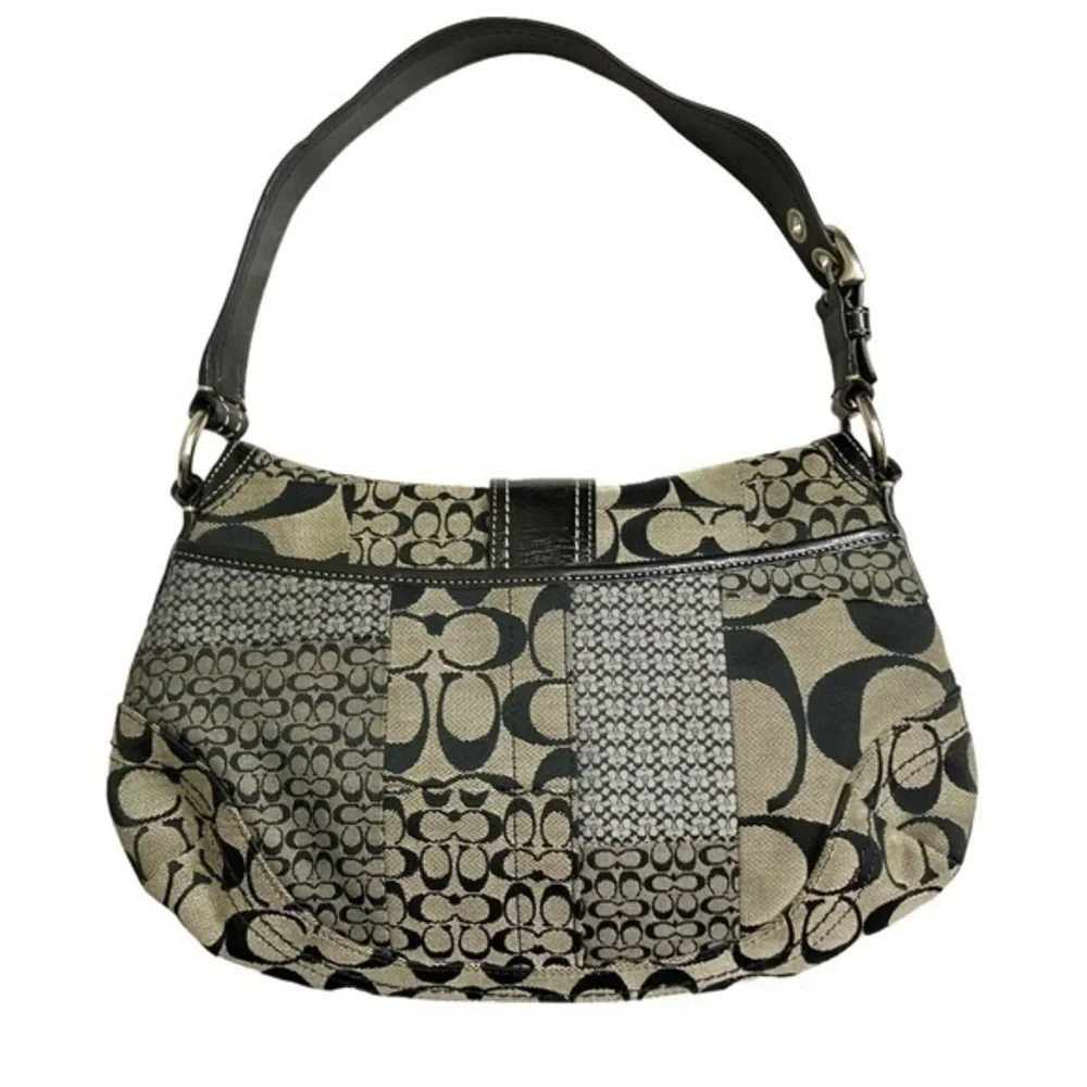 COACH SIGNATURE PATCHWORK SOHO FLAP 12316 HANDBAG BAG PURSE SHOULDER SATCHEL
